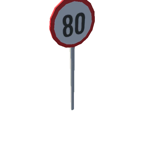 SPW_Urban_Road Sign_Speed Limit 80